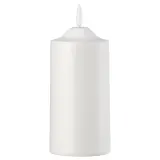 IKEA SMÅLOM (ИКЕА СМОЛОМ) — Светодиодная свеча-столбик, на батарейках белая 14 см — фото 1