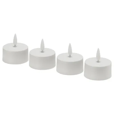 IKEA SKATGÅS (ИКЕА СКАТГОС) — Чайная свеча светодиодная, белая
