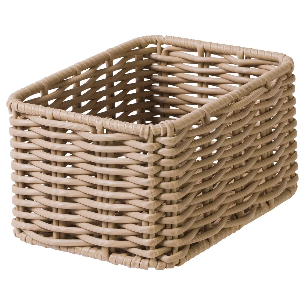IKEA DJURTRÄNARE (ИКЕА ДЙУРТРЭНАРЕ) — Корзина, серо-бежевая 12x17x9 см