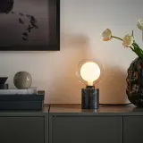 IKEA MOLNART (ИКЕА МОЛНАРТ) — Лампа светодиодная E27 200 люмен, шар двойной, прозрачное стекло 150 мм — фото 2