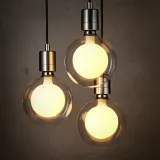 IKEA MOLNART (ИКЕА МОЛНАРТ) — Лампа светодиодная E27 200 люмен, шар двойной, прозрачное стекло 150 мм — фото 3