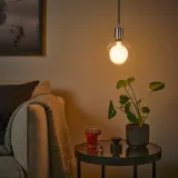 IKEA MOLNART (ИКЕА МОЛНАРТ) — Лампа светодиодная E27 200 люмен, шар двойной, прозрачное стекло 150 мм — фото 4