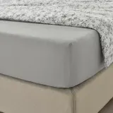 IKEA VÅRVIAL (ИКЕА ВОРВИАЛ) — Простыня на резинке, серая 120х200 см — фото 3