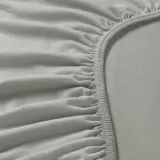 IKEA VÅRVIAL (ИКЕА ВОРВИАЛ) — Простыня на резинке, серая 120х200 см — фото 4