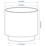 IKEA SANDKÖRSBÄR (ИКЕА САНДКЁРСБЭР) — Кашпо, для дома/улицы/бежевый 12 см — фото 6