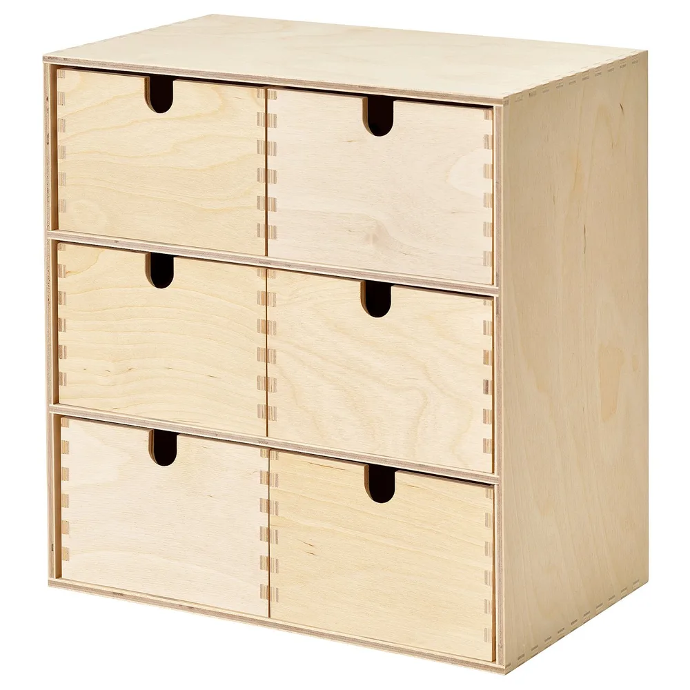 IKEA MOPPE (ИКЕА МОППЕ) — Миникомод, берёзовая фанера 31x18x32 см