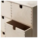 IKEA MOPPE (ИКЕА МОППЕ) — Миникомод, берёзовая фанера 31x18x32 см — фото 5