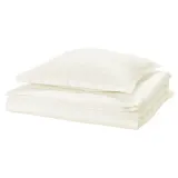 IKEA LUKTVICKER (ИКЕА ЛУКТВИКЕР) — Пододеяльник и наволочка, белый 150x200/50x60 см — фото 1