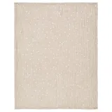 IKEA LEN (ИКЕА ЛЕН) — Одеяльце, белый бежевый/в горошек муслин 80x100 см — фото 6