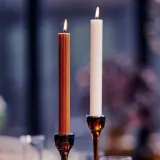IKEA HÖSTAGILLE (ИКЕА ХЁСТАГИЛЛЕ) — Свеча для канделябра без запаха, коричнево-оранжевый/бежевый 25 см — фото 2