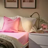 IKEA VÅRVIAL (ИКЕА ВОРВИАЛ) — Простыня на резинке, розовая 160x200 см — фото 3