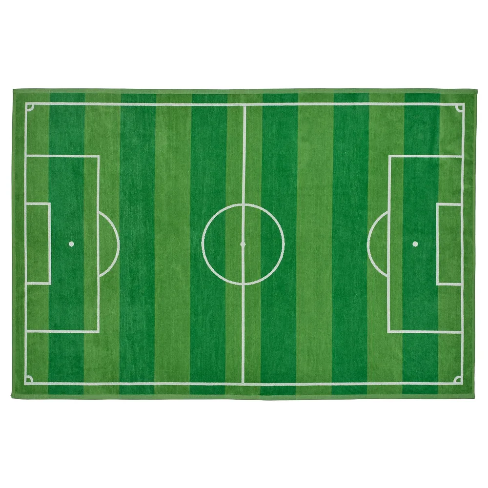 IKEA SPORTSLIG (ИКЕА СПОРТСЛИГ) — Полотенце банное, зелёное/футбольное поле 100x150 см