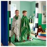 IKEA SPORTSLIG (ИКЕА СПОРТСЛИГ) — Полотенце банное, зелёное/футбольное поле 100x150 см — фото 4