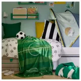IKEA SPORTSLIG (ИКЕА СПОРТСЛИГ) — Полотенце банное, зелёное/футбольное поле 100x150 см — фото 6