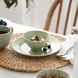 IKEA STRIMMIG (ИКЕА СТРИММИГ) — Миска, керамика бледный серо-зелёный 11 см — фото 2