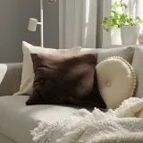 IKEA SANELA (ИКЕА САНЕЛА) — Чехол на подушку, тёмно-коричневый 50x50 см — фото 2