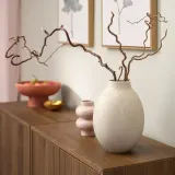 IKEA BLODBJÖRK (ИКЕА БЛОДБЙЁРК) — Ваза, бежевый 25 см — фото 3