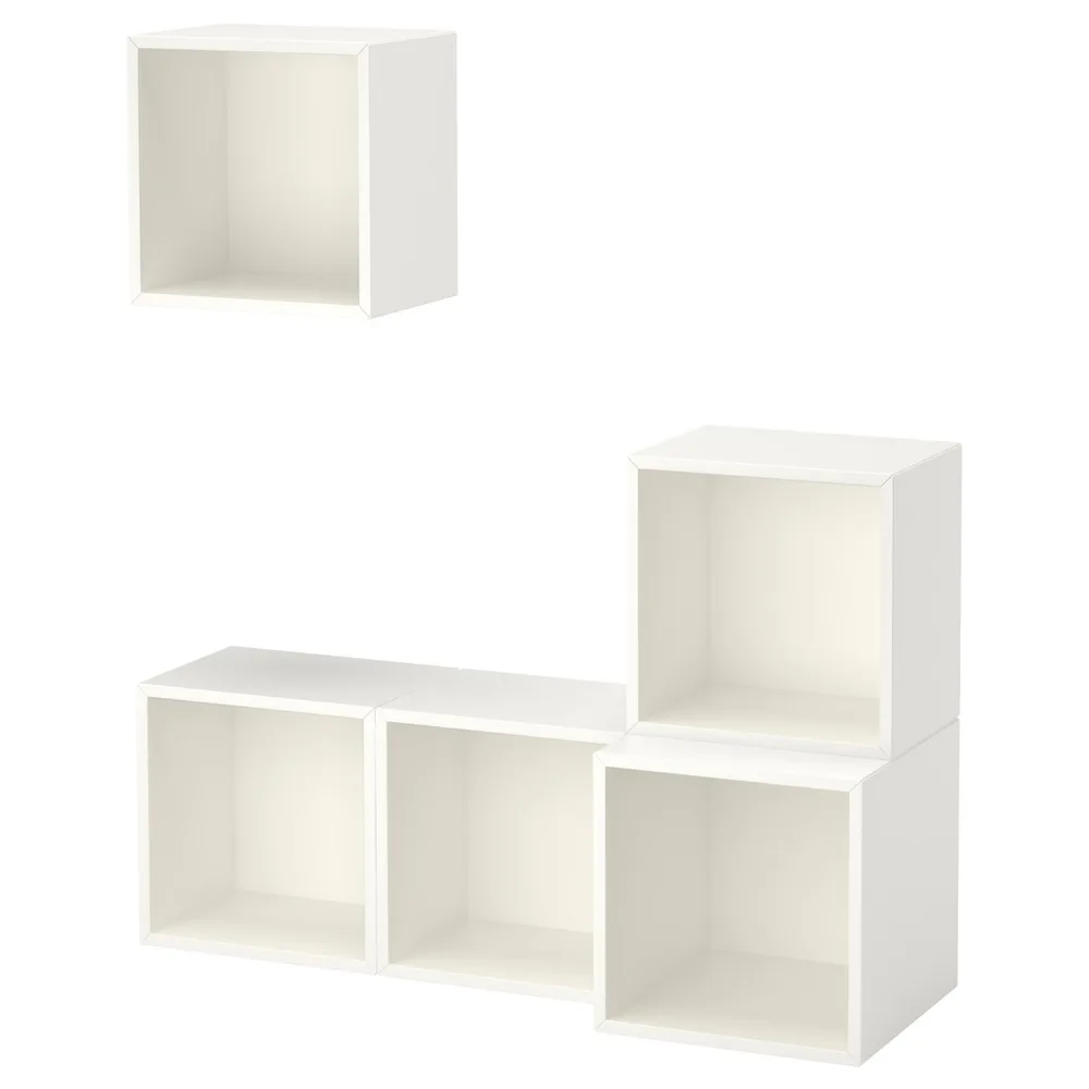 IKEA EKET (ИКЕА ЕКЕТ) — Комбинация настенных шкафов, белый 105x35x120 см