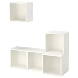 IKEA EKET (ИКЕА ЕКЕТ) — Комбинация настенных шкафов, белый 105x35x120 см — фото 1