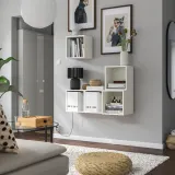 IKEA EKET (ИКЕА ЕКЕТ) — Комбинация настенных шкафов, белый 105x35x120 см — фото 2