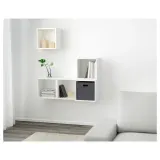 IKEA EKET (ИКЕА ЕКЕТ) — Комбинация настенных шкафов, белый 105x35x120 см — фото 4