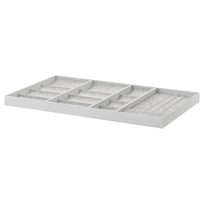 IKEA KOMPLEMENT (ИКЕА КОМПЛИМЕНТ) — Вкладыш для выдвижного лотка, светло-серый 100x58 см