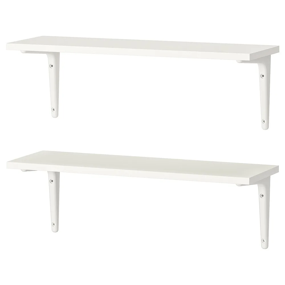 IKEA BURHULT (ИКЕА БУРХУЛТ) — / SIBBHULT Полка настенная комбинация, белый/белый 59x20 см