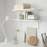 IKEA BURHULT (ИКЕА БУРХУЛТ) — / SIBBHULT Полка настенная комбинация, белый/белый 59x20 см — фото 2