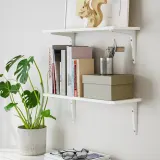 IKEA BURHULT (ИКЕА БУРХУЛТ) — / SIBBHULT Полка настенная комбинация, белый/белый 59x20 см — фото 3