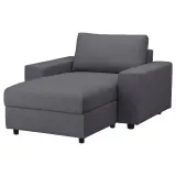 IKEA VIMLE (ИКЕА ВИМЛЕ) — Чехол на шезлонг, с широкими подлокотниками/Гуннаред средне-серый — фото 3