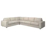 IKEA VIMLE (ИКЕА ВИМЛЕ) — Чехол на угловой диван 5-местный, с широкими подлокотниками/Гуннаред бежевый — фото 3