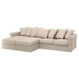 IKEA GRÖNLID (ИКЕА ГРЁНЛИД) — Чехол на диван, 4-местный, с шезлонгами/Хилларед бежевый — фото 2