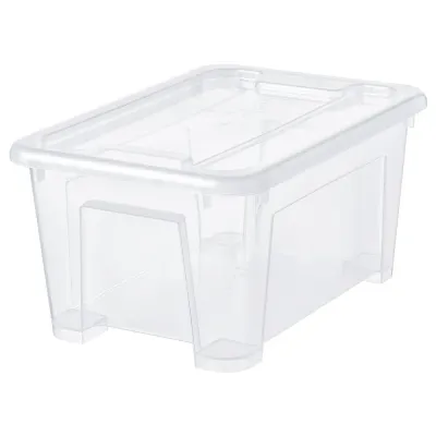 IKEA SAMLA (ИКЕА САМЛА) — Контейнер с крышкой, прозрачный 28x20x14 см/5 л