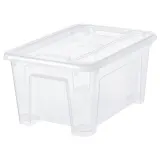 IKEA SAMLA (ИКЕА САМЛА) — Контейнер с крышкой, прозрачный 28x20x14 см/5 л — фото 1