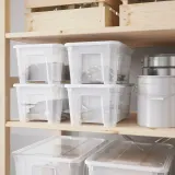 IKEA SAMLA (ИКЕА САМЛА) — Контейнер с крышкой, прозрачный 28x20x14 см/5 л — фото 4