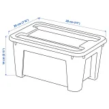 IKEA SAMLA (ИКЕА САМЛА) — Контейнер с крышкой, прозрачный 28x20x14 см/5 л — фото 6