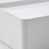 IKEA KUGGIS (ИКЕА КУГГИС) — Контейнер с крышкой, белый 18x26x8 см — фото 4