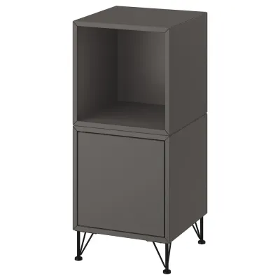 IKEA EKET (ИКЕА ЕКЕТ) — Комбинация шкафов с ножками, тёмно-серый/чёрный металл 35x35x80 см