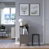 IKEA EKET (ИКЕА ЕКЕТ) — Комбинация шкафов с ножками, тёмно-серый/чёрный металл 35x35x80 см — фото 2