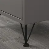 IKEA EKET (ИКЕА ЕКЕТ) — Комбинация шкафов с ножками, тёмно-серый/чёрный металл 35x35x80 см — фото 3