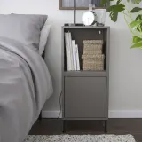 IKEA EKET (ИКЕА ЕКЕТ) — Комбинация шкафов с ножками, тёмно-серый/чёрный металл 35x35x80 см — фото 7