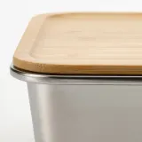 IKEA 365+ (ИКЕА 365+) — Контейнер для еды с крышкой, большой прямоугольный нержавеющая сталь/бамбук 3 л — фото 4