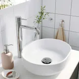 IKEA VINDELÄLVEN (ИКЕА ВИНДЕЛЭЛВЕН) — Раковина накладная с сифоном, белый 39x31 см — фото 2