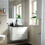 IKEA VINDELÄLVEN (ИКЕА ВИНДЕЛЭЛВЕН) — Раковина накладная с сифоном, белый 39x31 см — фото 3