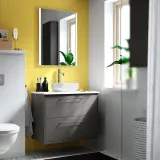 IKEA VINDELÄLVEN (ИКЕА ВИНДЕЛЭЛВЕН) — Раковина накладная с сифоном, белый 39x31 см — фото 4