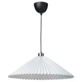 IKEA KUDDLAVA (ИКЕА КУДДЛАВА) — / SKAFTET Лампа подвесная, плиссированная белая 59 см — фото 1