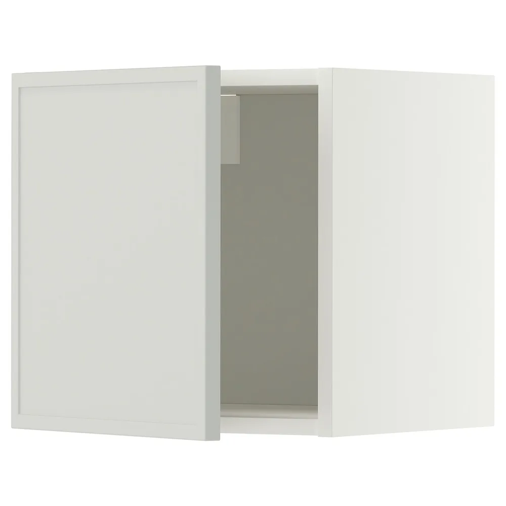 IKEA METOD (ИКЕА МЕТОД) — Шкаф навесной, белый/Аспудден светло-серый 40x40 см