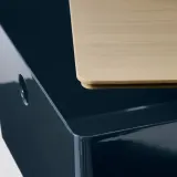IKEA KUGGIS (ИКЕА КУГГИС) — Контейнер с крышкой, чёрно-синий/бамбук 26x35x15 см — фото 4