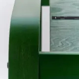 IKEA POÄNG (ИКЕА ПОЭНГ) - Табурет для ног - тёмно-зелёный/Гуннаред бежевый — фото 2