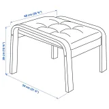 IKEA POÄNG (ИКЕА ПОЭНГ) - Табурет для ног - тёмно-зелёный/Гуннаред бежевый — фото 3